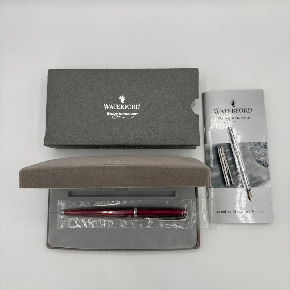 Waterford Glen Red Metallic Ballpoint Pen | New in‎ Box W409 Glendalough Gift
